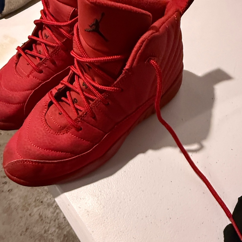 Nike Red High-Top Jumpman Sneakers - Picture 2 of 3
